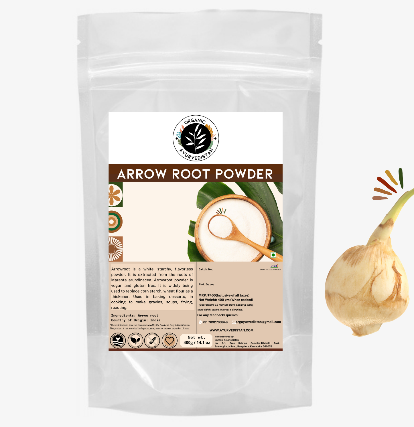 Arrow root powder